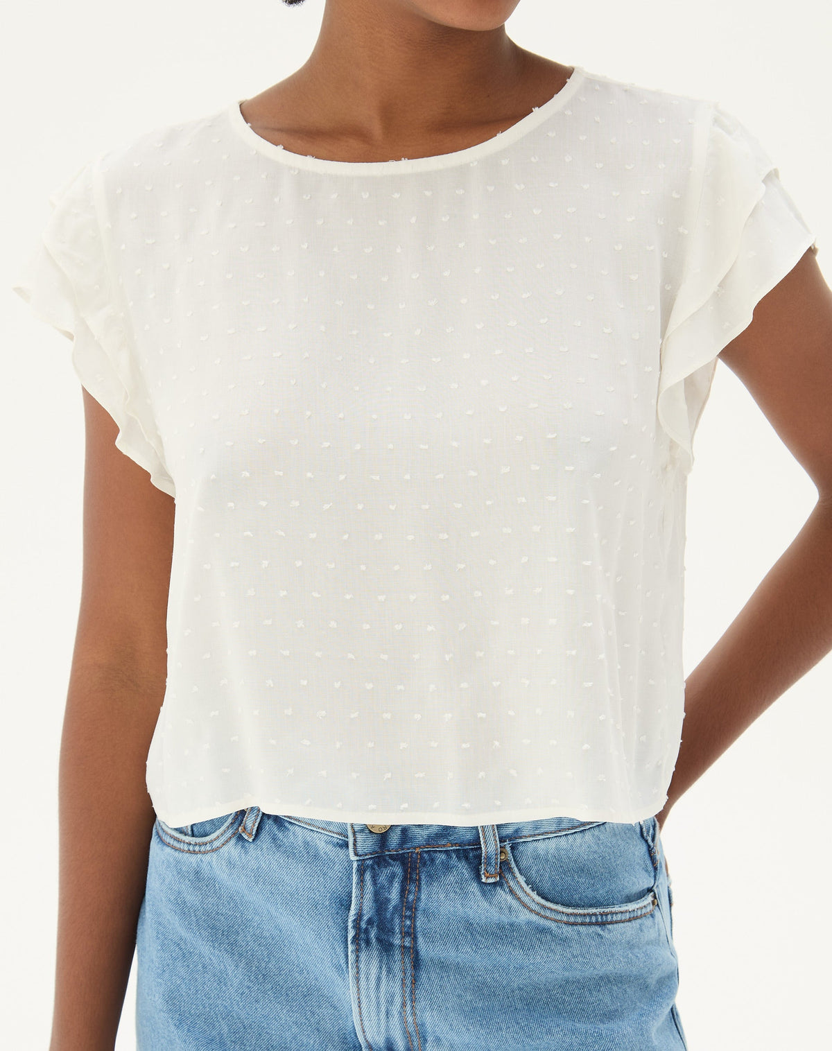 Blusa Texturizada com Manga