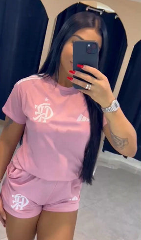 Conjunto Feminino Flamengo Rosa Chic