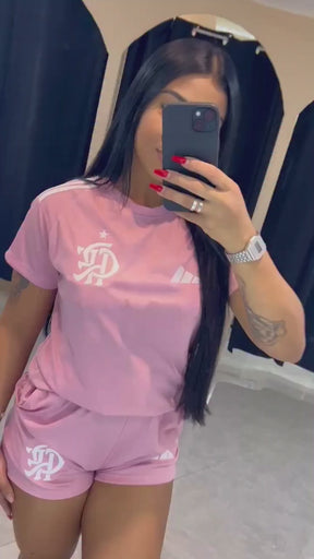 Conjunto Feminino Flamengo Rosa Chic